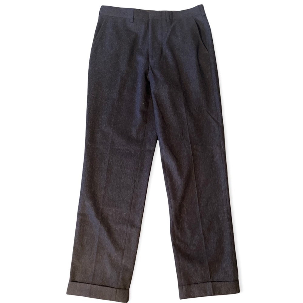 Ralph Lauren Purple Label Dark Gray 100% Wool Pant in Size 30.